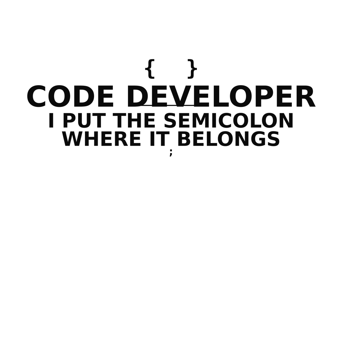 Code Developer Semicolon tee preview